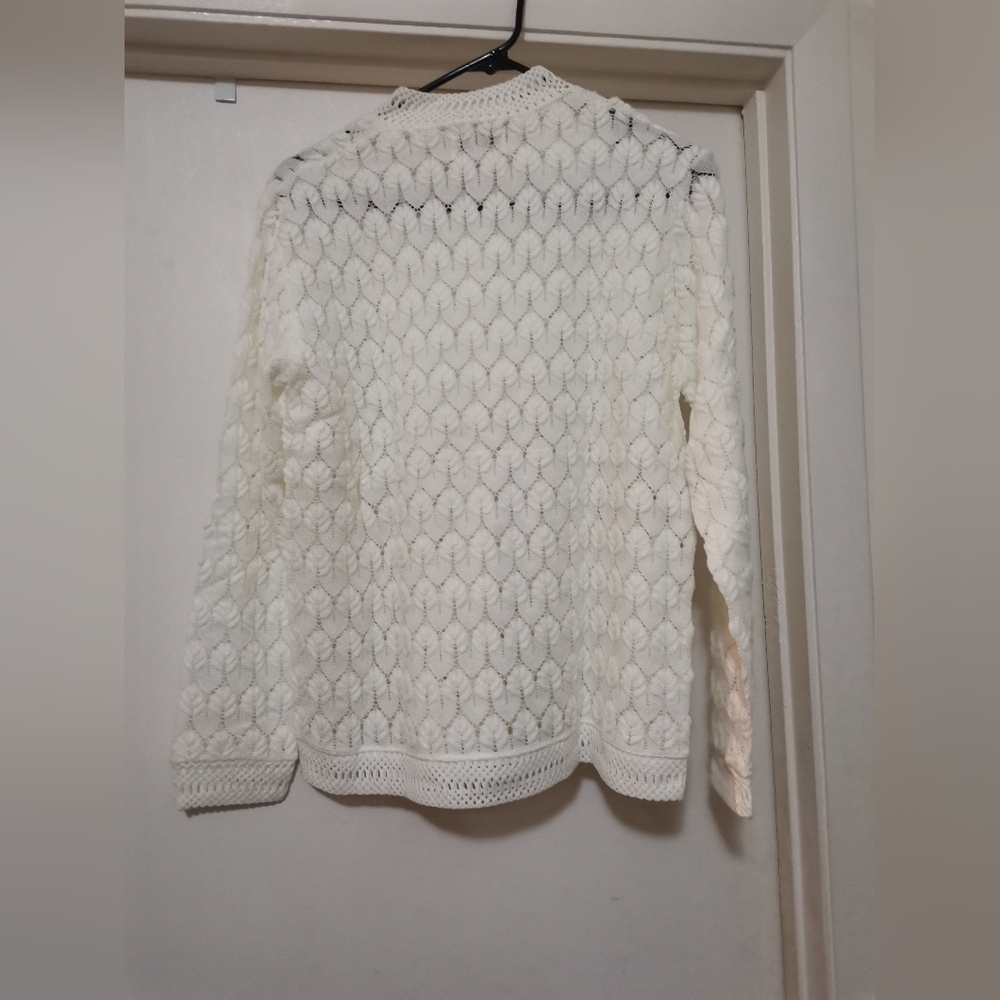 Vintage Montgomery Ward Open Knit Sweater Size 40 (Approx Medium) - Picture 2 of 6